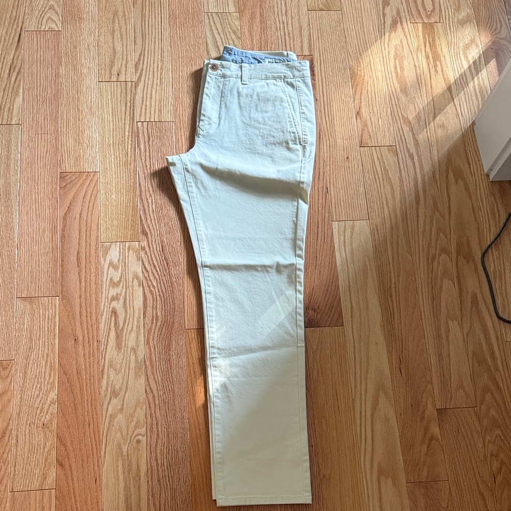 Bonobos Light Cream Straight Leg Pants 32x30